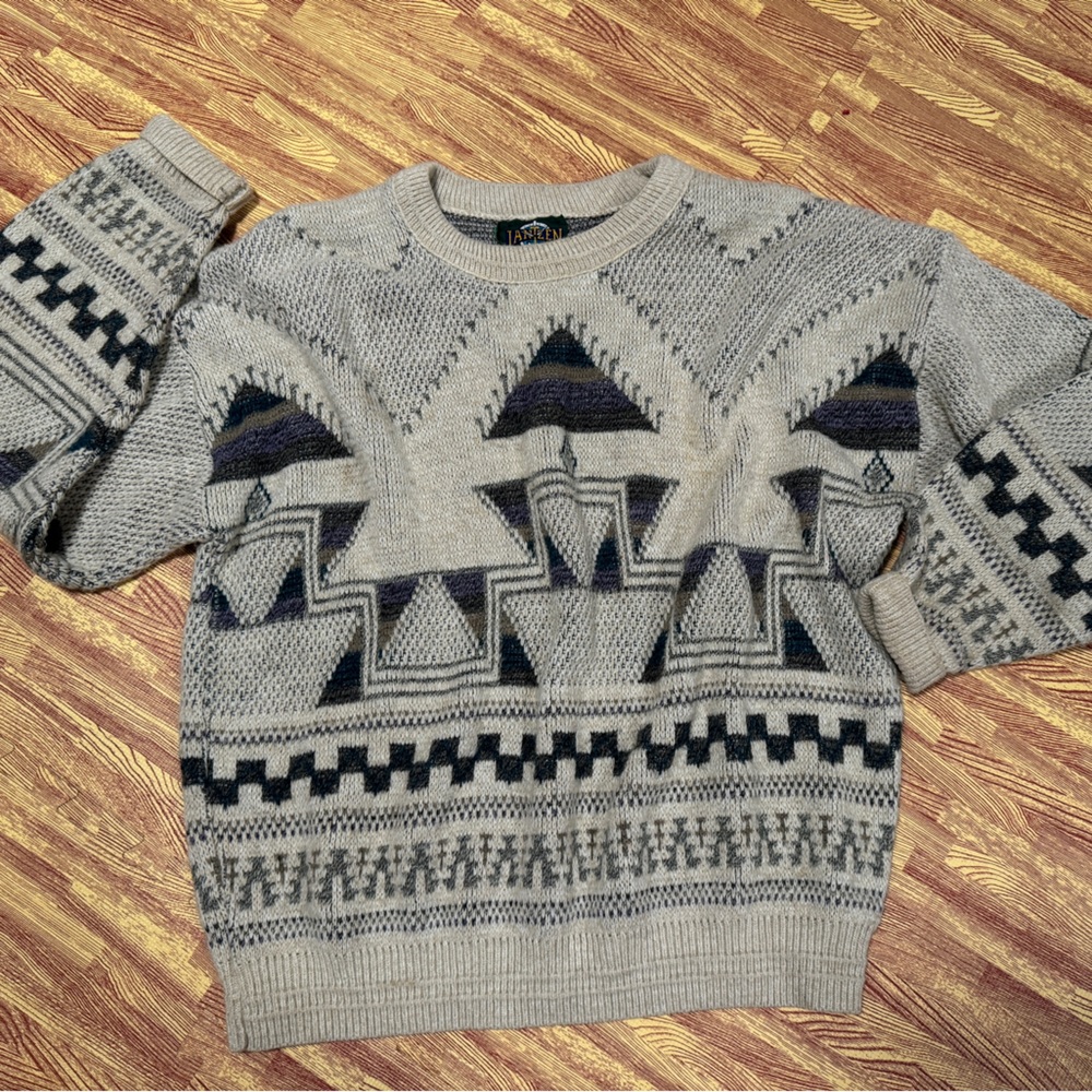 Men's Gray Patterned Sweater